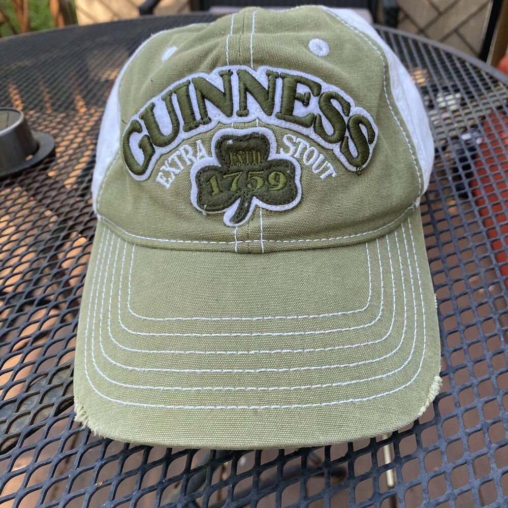 Guinness Extra Stout 1759 Strapback Hat Green One Size Embroidered Strapback